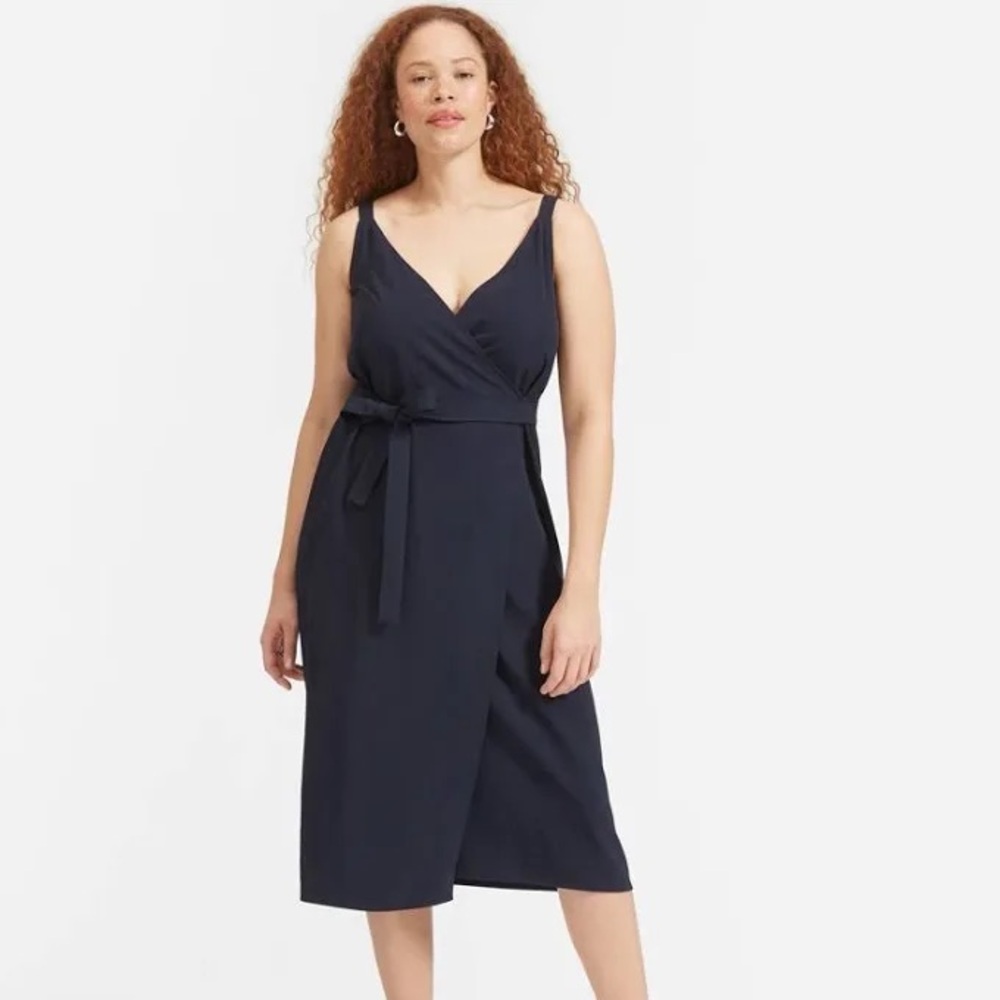 everlane japanese goweave tank wrap dress